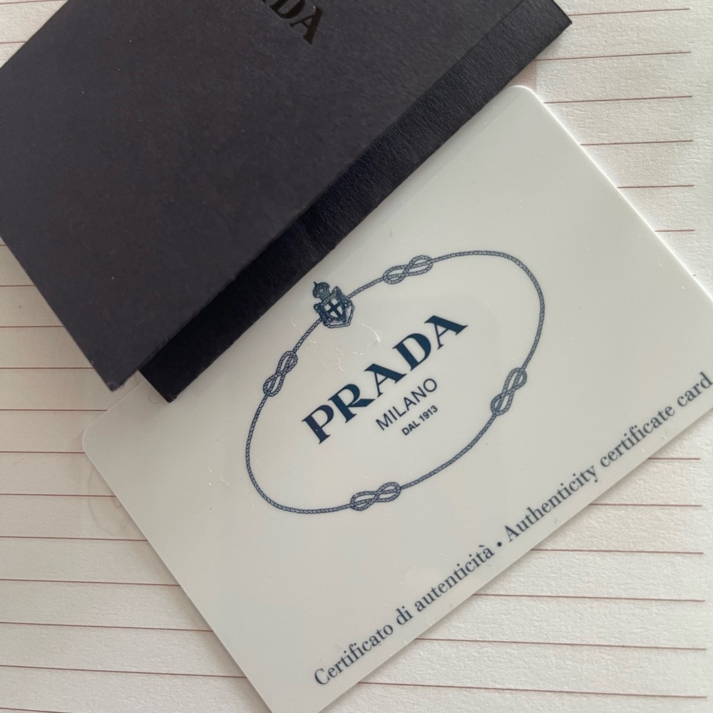 PRADA Bow Zip Clutch Bag Leather Black Nappa Antique